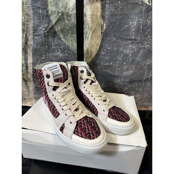 New Zadig&Voltaire Zv1747 High Flash Sneakers Size 38